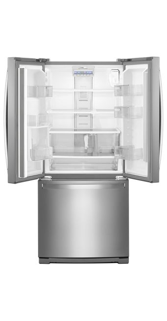 whirlpool 19.7 cu ft french door refrigerator with ice maker